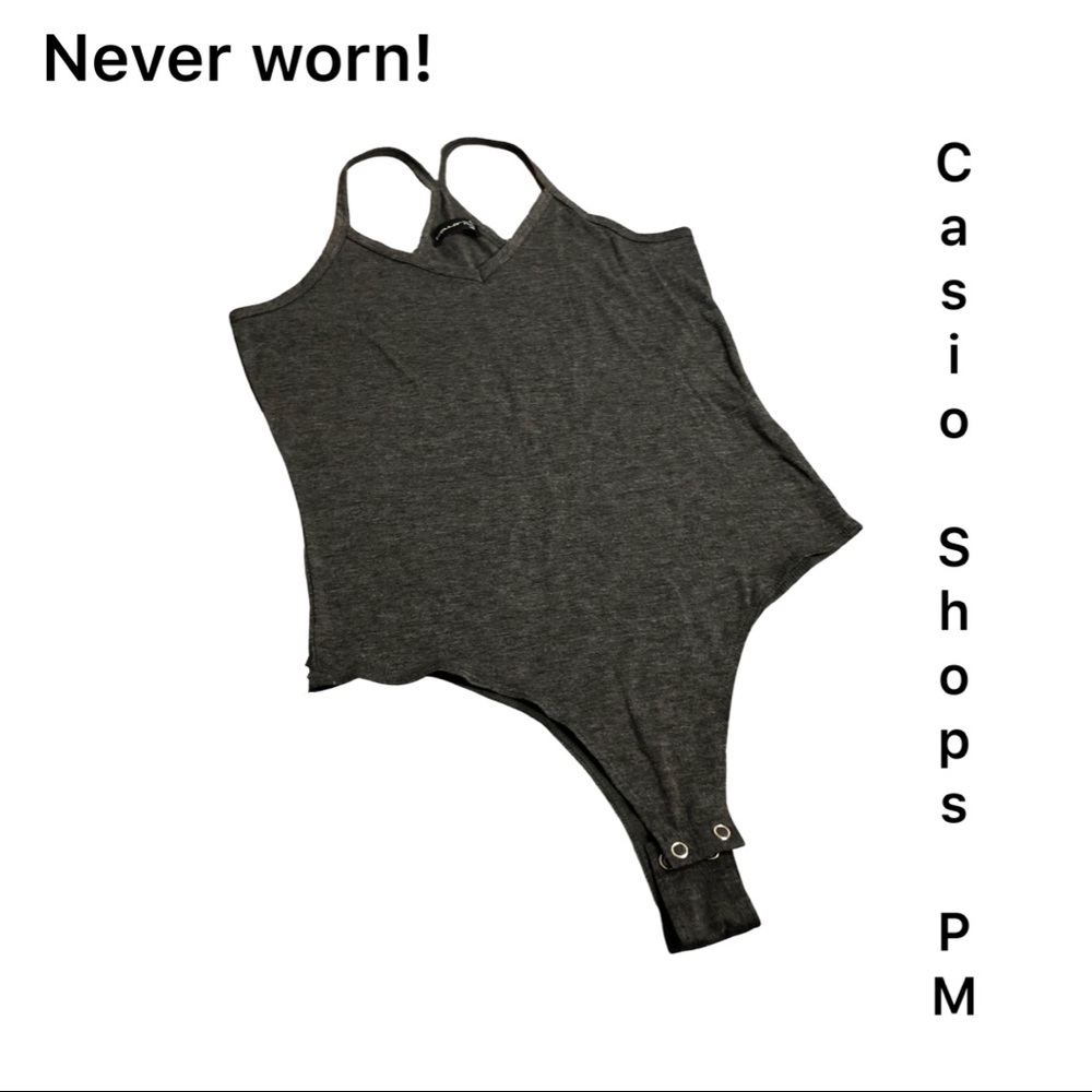 Basic Charcoal Grey Bodysuit size Large